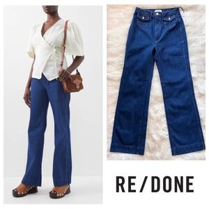 New! Re/Done '70s Pocket High Waist Wide Leg Jeans